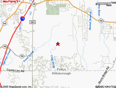 Map of the area our 33543 locksmiths service