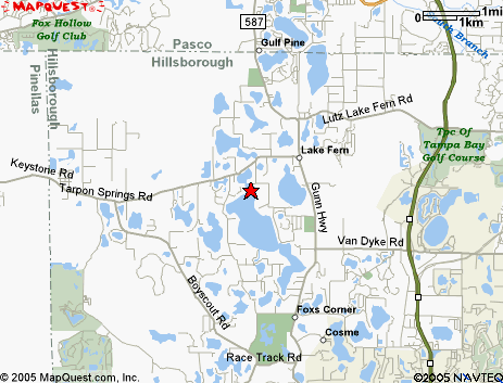 Map of the area our 33556 locksmiths service