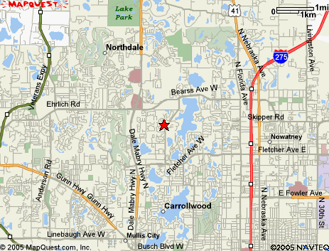 Map of the area our 33689 locksmiths service