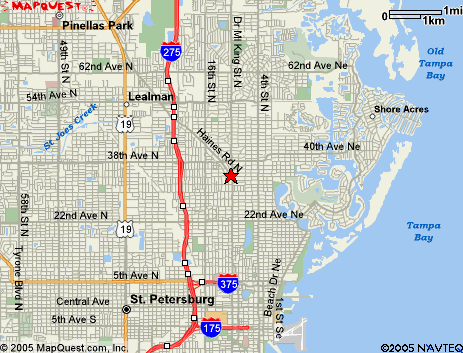 Map of the area our 33734 locksmiths service