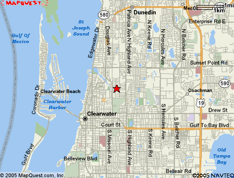 Map of the area our 33755 locksmiths service