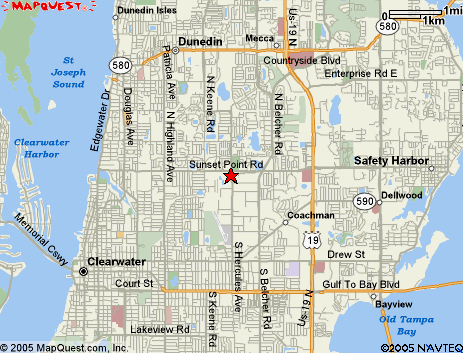 Map of the area our 33769 locksmiths service