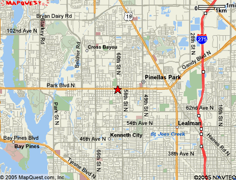 Map of the area our 33780 locksmiths service