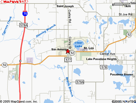 Map of the area our San Antonio locksmiths in Florida service